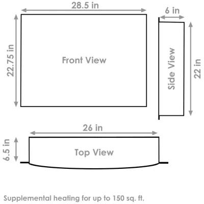 Sunnydaze 23 in Contemporary Comfort Indoor Electric Fireplace Insert