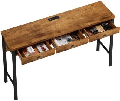 Merax 3-Drawer Dining Table with Stools Dining Set