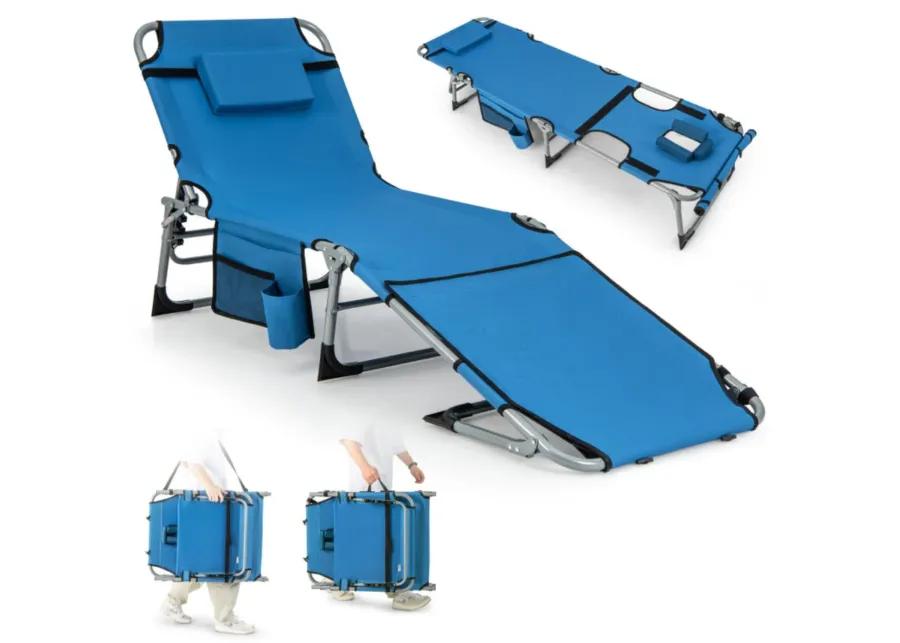 Hivvago 5-position Outdoor Folding Chaise Lounge Chair