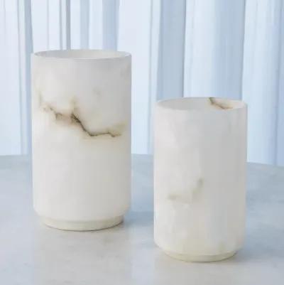 Alabaster Cylinder Large Vase