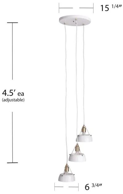 Renmarco Contemporary 3-Light Cluster Pendant