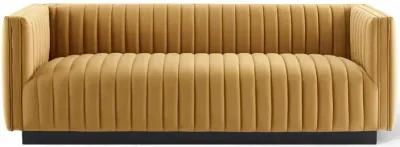 Conjure Channel Tufted Velvet Sofa