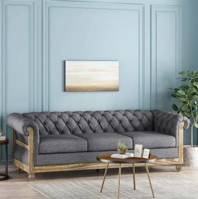 Merax 3-Seat Sofa with Wooden Legs