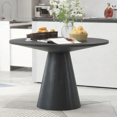 Retro Round Dining Table Minimalist Elegant Table For Living Room, Dining Room