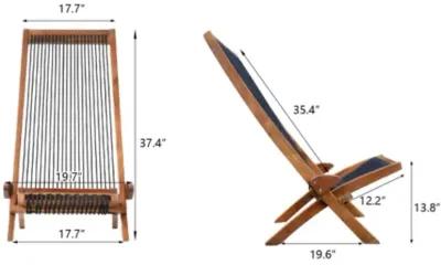 folding roping wood chair