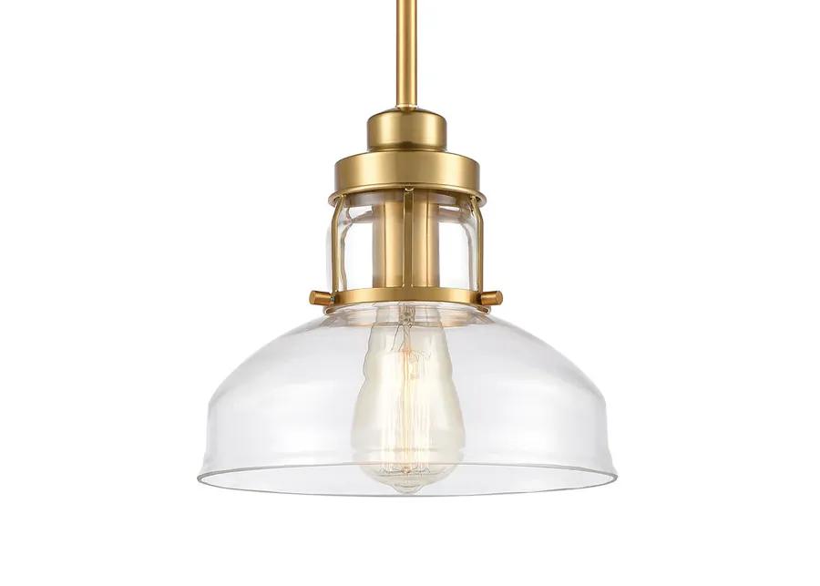 Manhattan Boutique 9'' Gold Wide 1-Light Mini Pendant