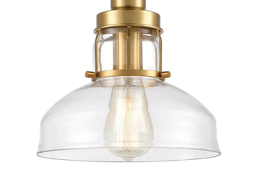 Manhattan Boutique 9'' Gold Wide 1-Light Mini Pendant