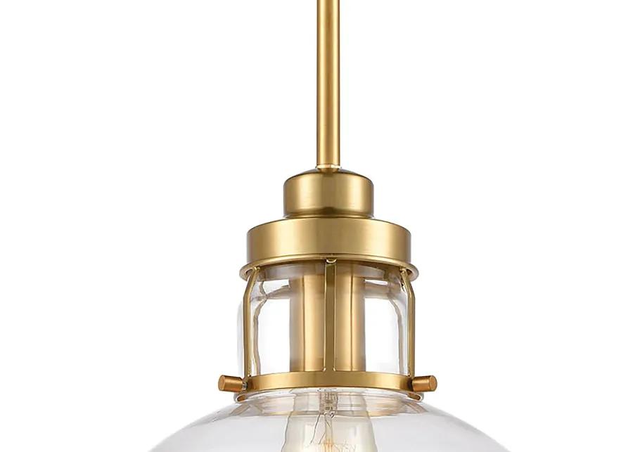 Manhattan Boutique 9'' Gold Wide 1-Light Mini Pendant