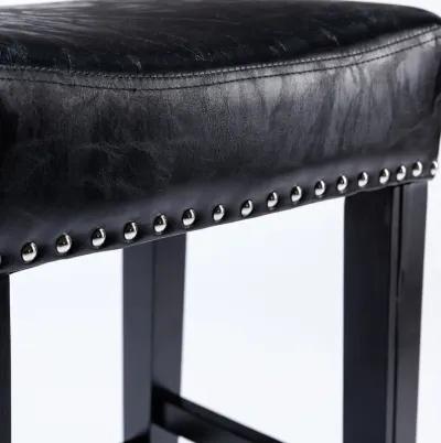 29" Backless Faux Leather Bar Stools (Set of 2)