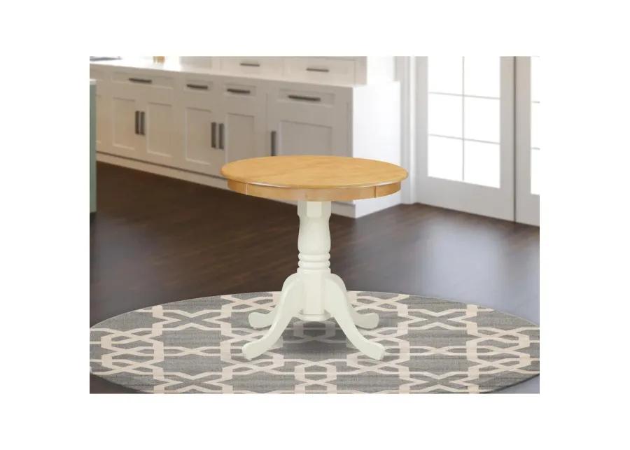 East West Furniture Dining Table Oak & Linen White, EMT-OLW-TP