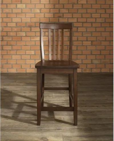 School House 2Pc Counter Stool Set Mahogany - 2 Stools