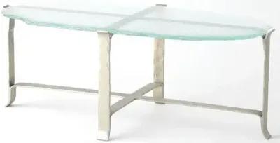 Melting Glass Cocktail Table- Silver