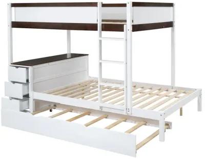 Merax  Bunk Bed with Trundle and Desk