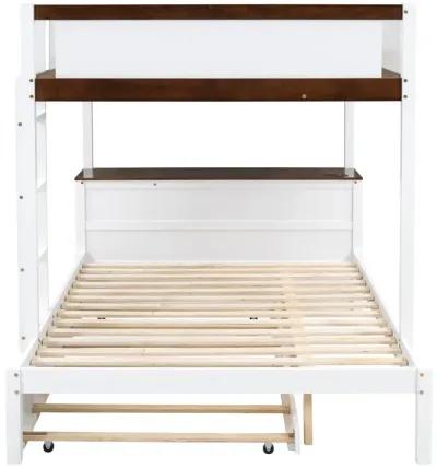 Merax  Bunk Bed with Trundle and Desk