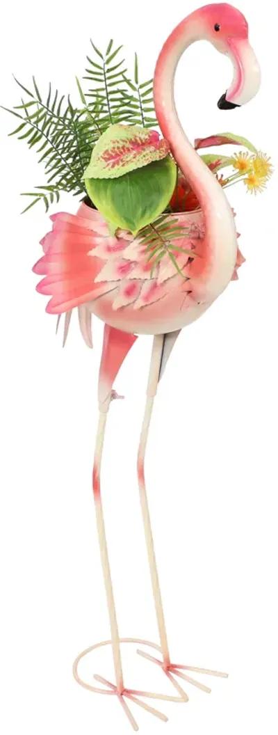 Sunnydaze Flamingo Indoor/Outdoor Metal Garden Statue