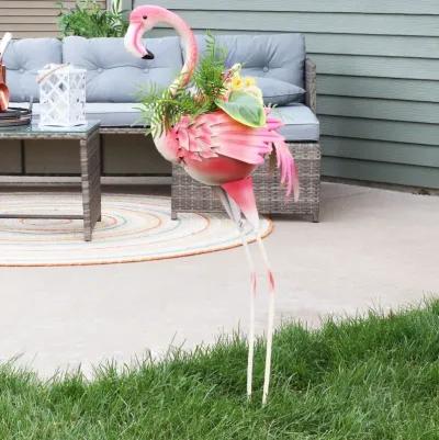 Sunnydaze Flamingo Indoor/Outdoor Metal Garden Statue