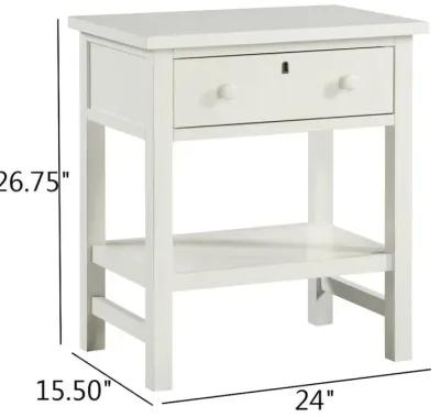 Comfort Pointe Franklen 1-drawer Storage Nightstand - Antique White