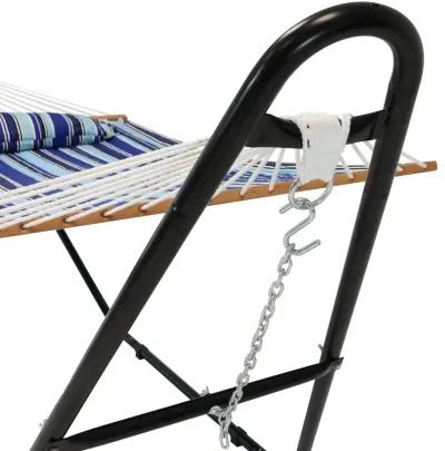 Sunnydaze 2-Person Quilted Hammock with Universal Steel Stand