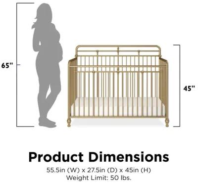 Little Seeds Monarch Hill Hawken Metal 3 in 1 Convertible Crib