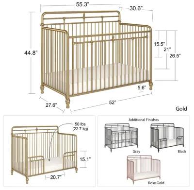 Little Seeds Monarch Hill Hawken Metal 3 in 1 Convertible Crib