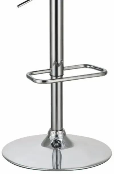 Grid Adjustable Swiveling Bar Stool, White-Benzara