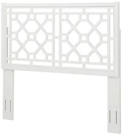 Comfort Pointe Thomas Chippendale White Headboard - Queen/Full