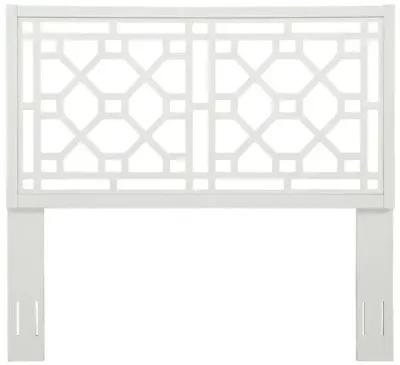 Comfort Pointe Thomas Chippendale White Headboard - Queen/Full