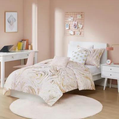 Gracie Mills Gilmore Metallic Printed Comforter Set