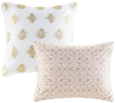 Gracie Mills Gilmore Metallic Printed Comforter Set