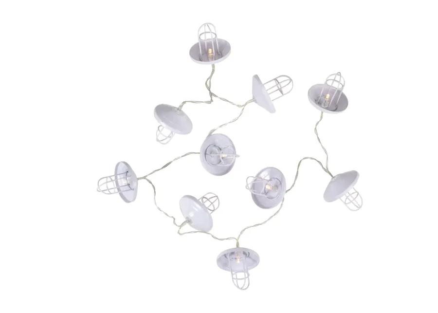 10 B/O LED Warm White Lantern Christmas Lights - 3' Clear Wire