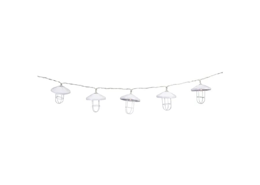 10 B/O LED Warm White Lantern Christmas Lights - 3' Clear Wire