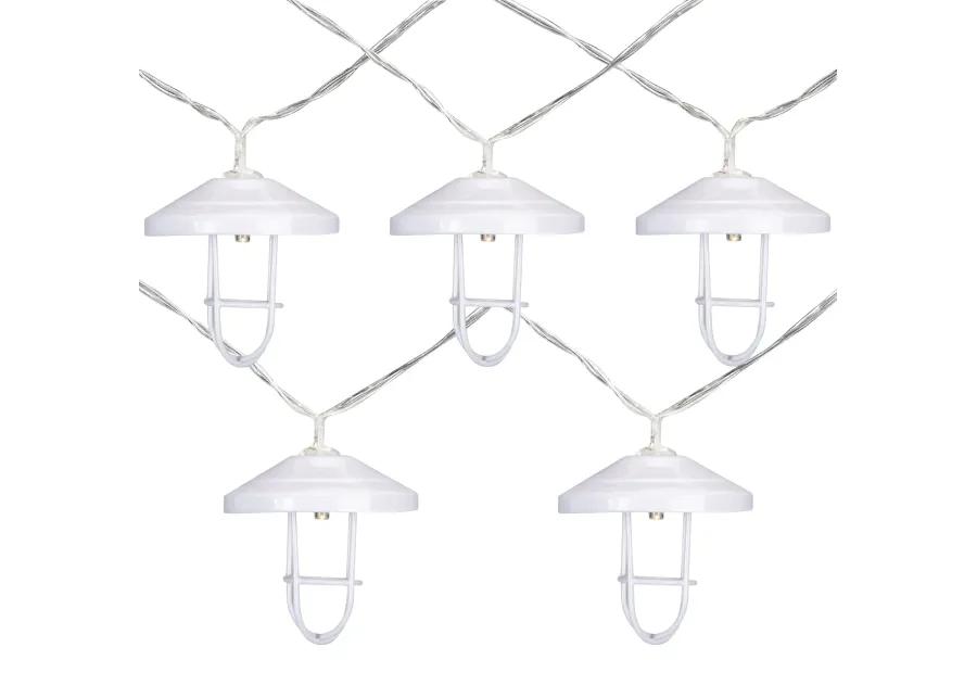 10 B/O LED Warm White Lantern Christmas Lights - 3' Clear Wire