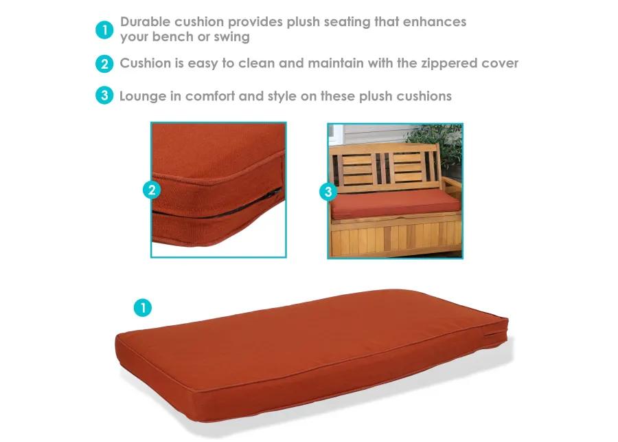 Sunnydaze Indoor/Outdoor Olefin Bench Cushion - 41 in x 18 in