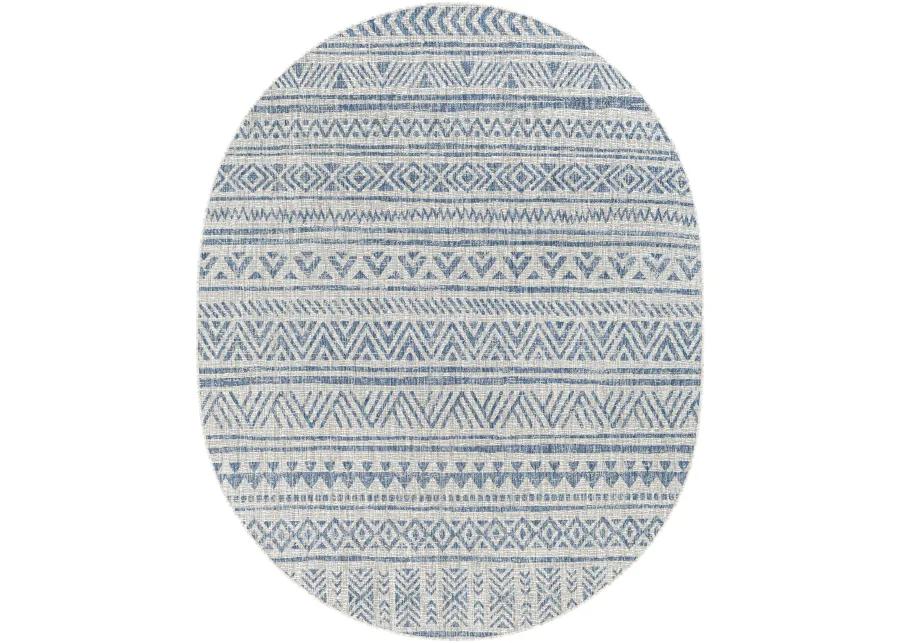 Eagean EAG-2347 7'10' x 10' Oval Blue Rug