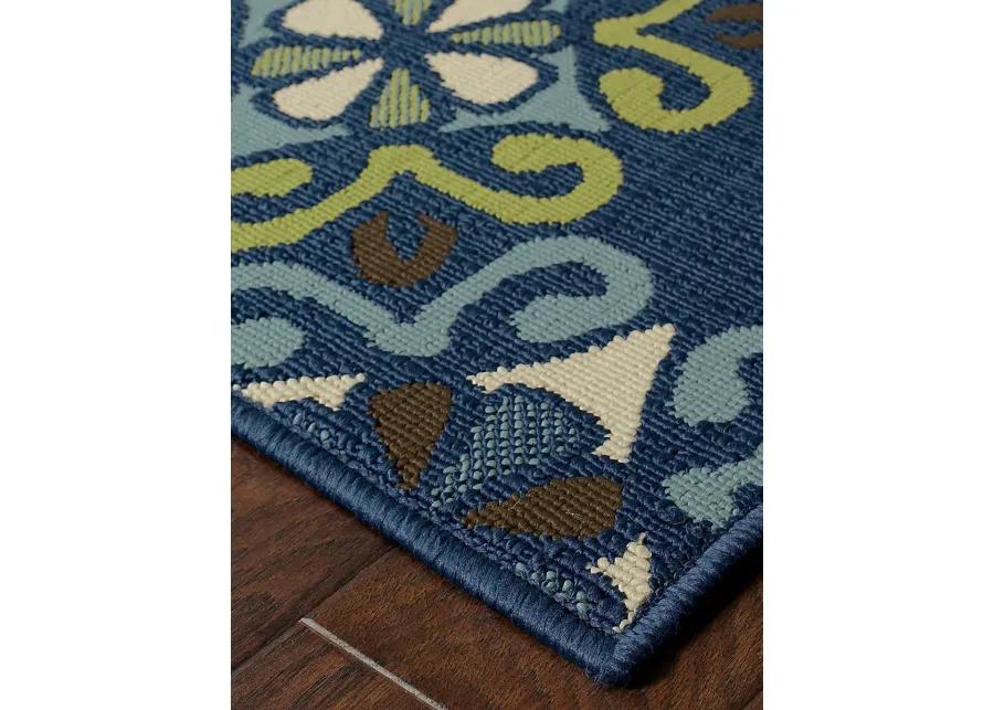 Caspian 2'3" x 7'6" Blue Rug