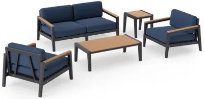 Rhodes 4 Seater Chat Set with Coffee Table Side Table