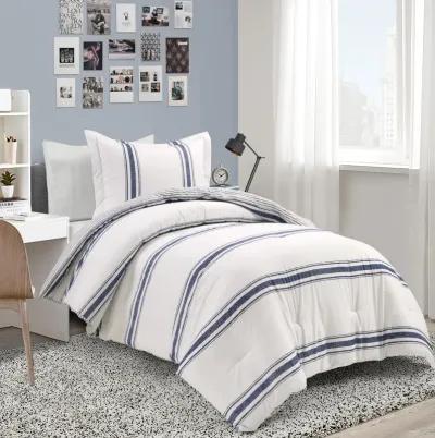 Farmhouse Stripe Reversible Cotton Comforter 2-Pc Set