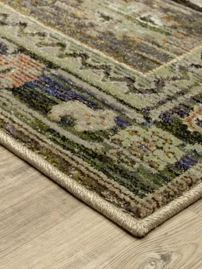 Andorra 5'3" x 7'3" Green Rug