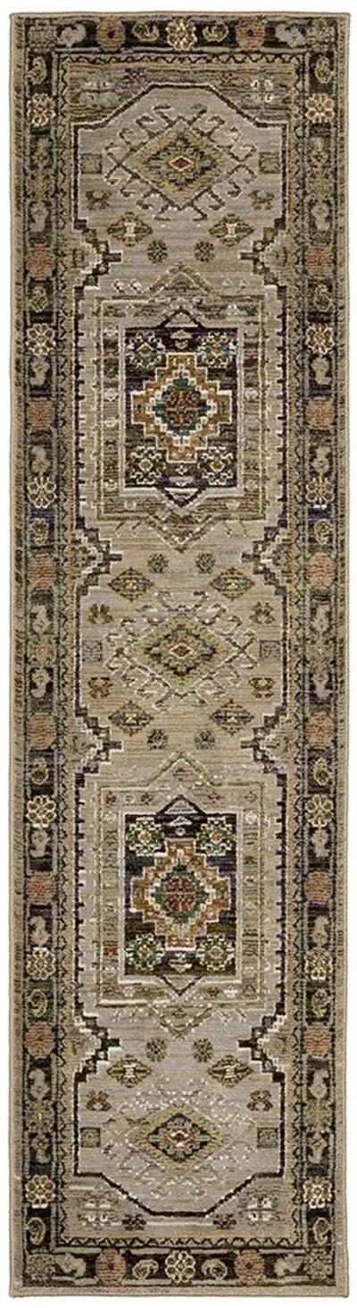 Andorra 5'3" x 7'3" Green Rug