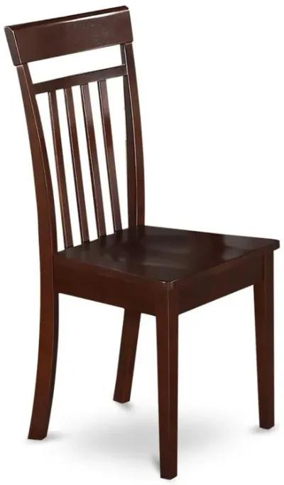 5Pc Rounded 36 Inch Dining Room Table And 4 Wood Seat Dining Chairs