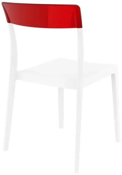 33" White Outdoor Patio Dining Chair