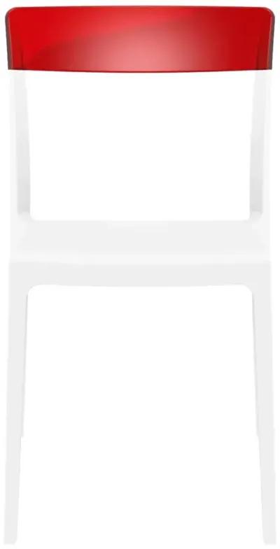 33" White Outdoor Patio Dining Chair