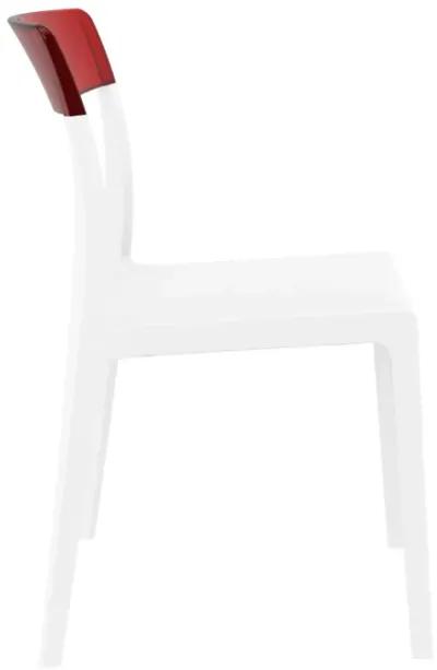 33" White Outdoor Patio Dining Chair