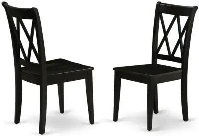 Dining Room Set Black, WECL7-BLK-W