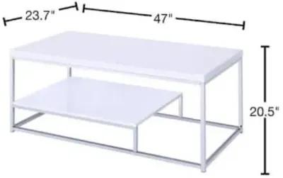 Lucia Cocktail Table, White