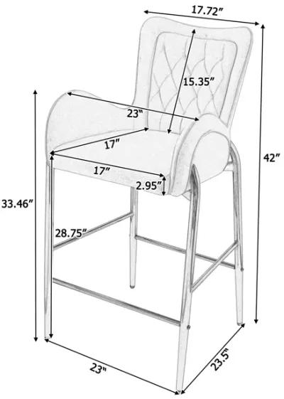 Merax Counter Height Bar Stools Set of 2