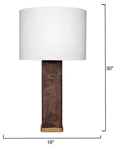 Preston Table Lamp, Burl Wood