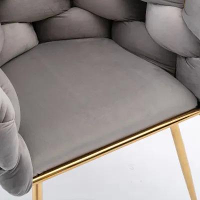 Luxury Modern Simple Leisure Velvet Single Sofa Chair Bedroom Lazy Person Household Dresser