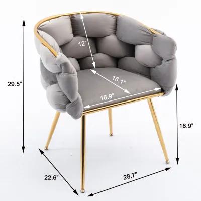 Luxury Modern Simple Leisure Velvet Single Sofa Chair Bedroom Lazy Person Household Dresser