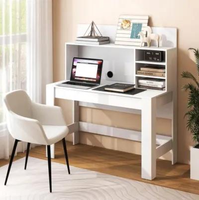 Hivvago 48 Inch Writing Computer Desk with Anti-Tipping Kits and Cable Management Hole